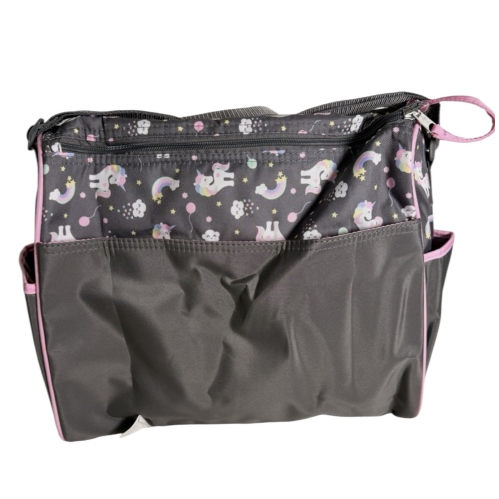 BABY BOOM Unicorn Diaper Bag - Pink and Gray -- Designed for GIRL -- NWT - Picture 2 of 6
